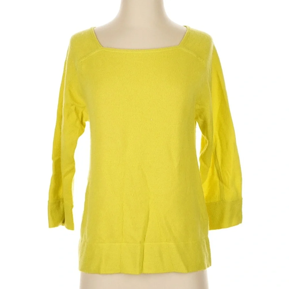 J. Crew Cashmere Chartreuse Crew Neck Sweater Size S